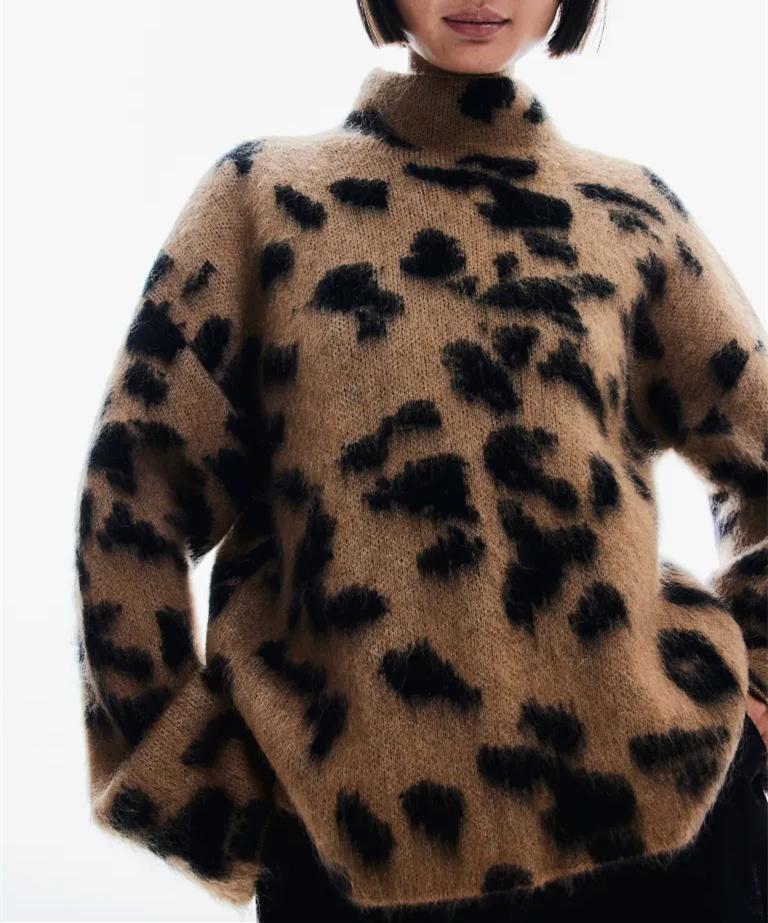 Leopard Print Seahorse Sweater