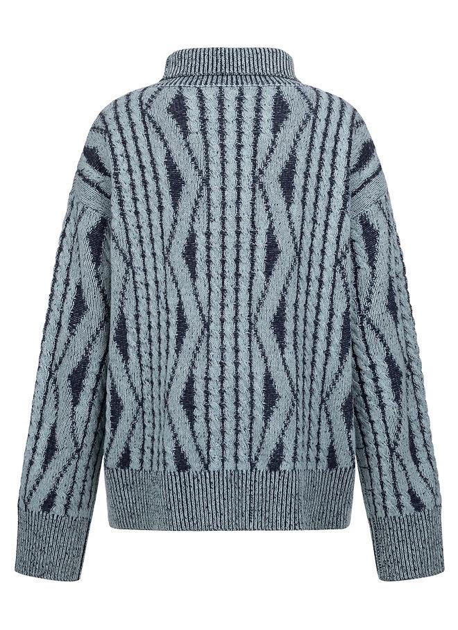 Turtleneck Floral Sweater