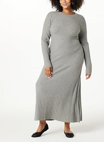Solid Color Knit Maxi Dress