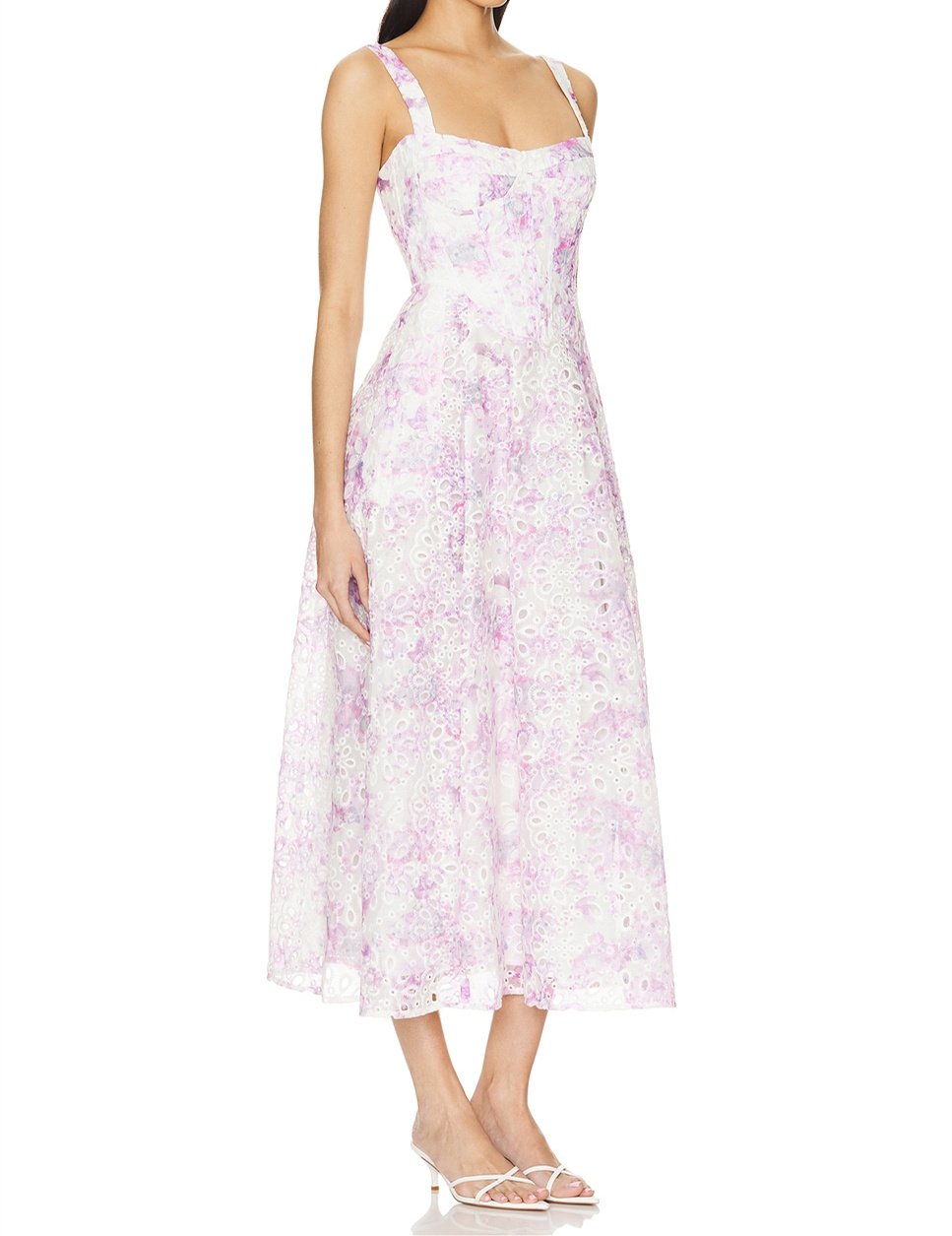 Pink Cutout Halter Maxi Dress