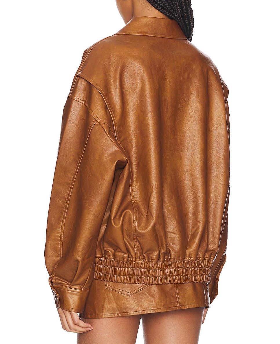Brown Aviator Leather Jacket