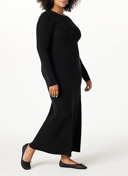 Solid Color Knit Maxi Dress