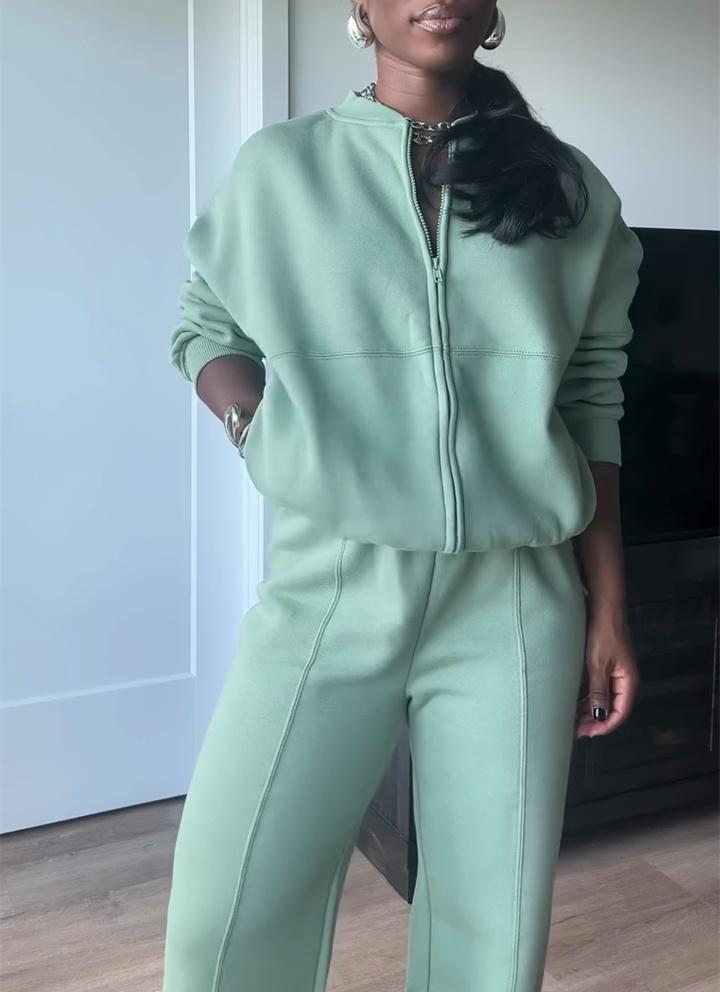 Solid Color Casual Suit