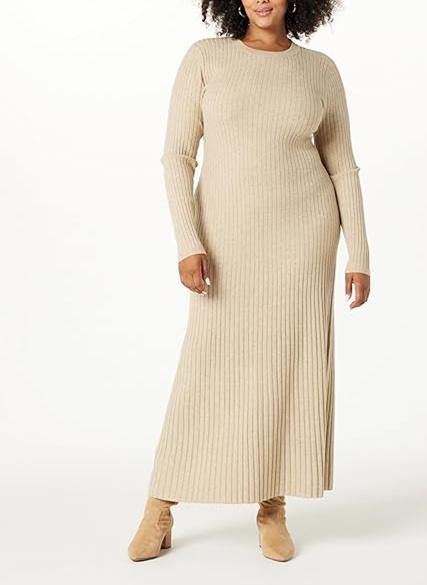 Solid Color Knit Maxi Dress
