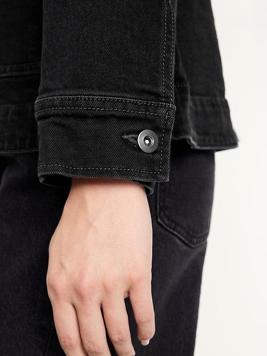 Denim Buttoned Tie Down Jacket