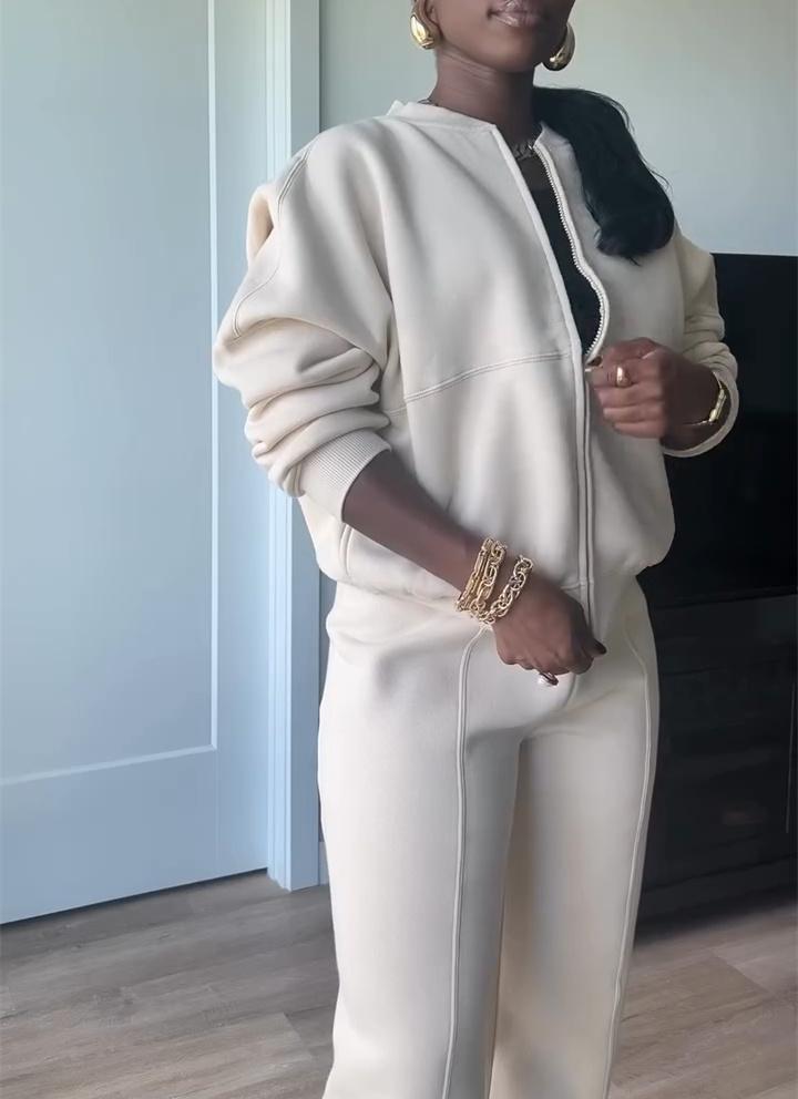 Solid Color Casual Suit