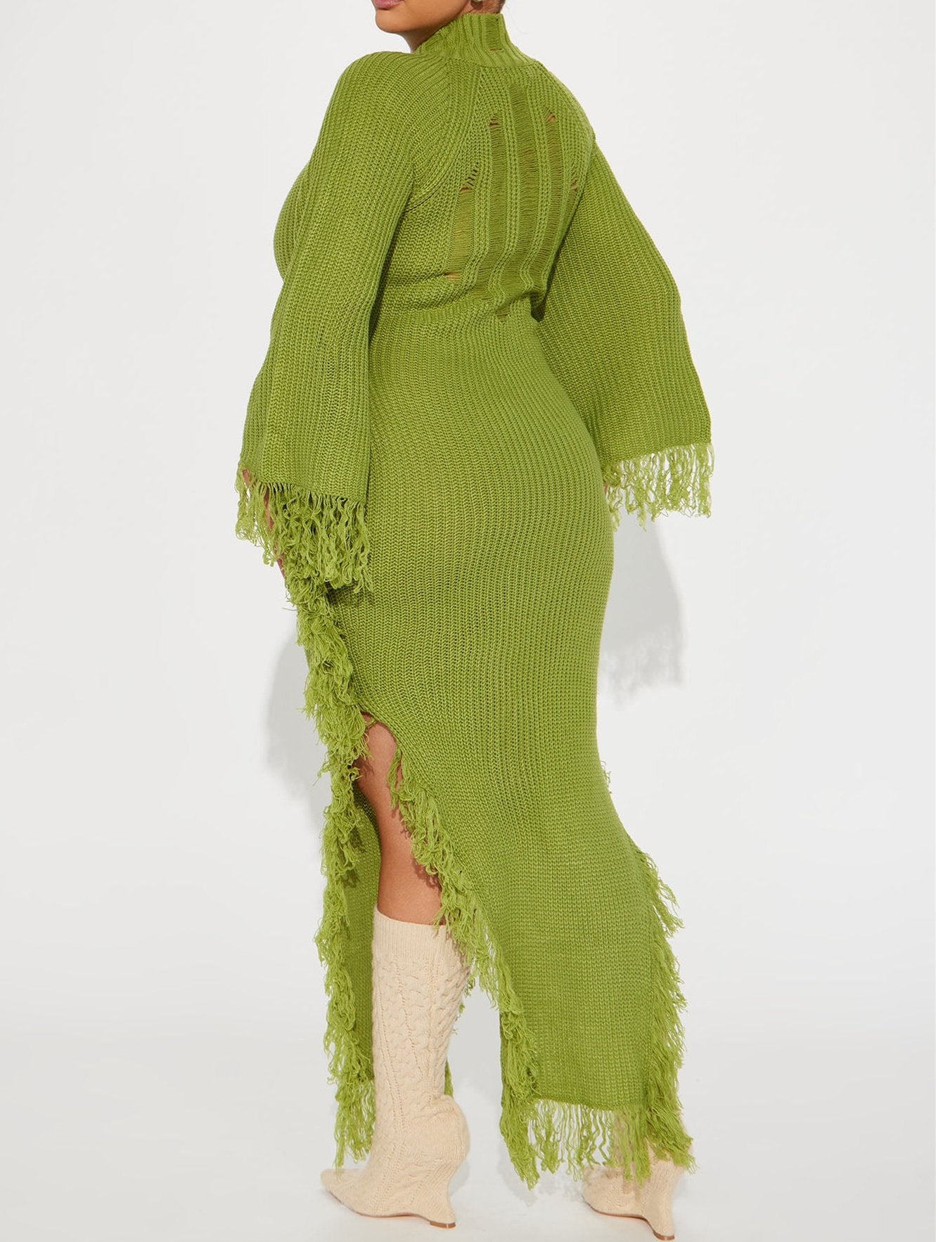 Grass Green Sweater Dress