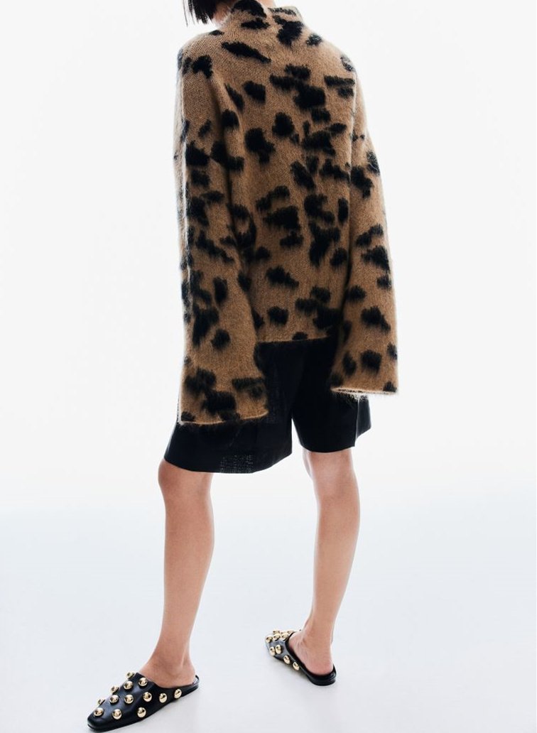 Leopard Print Seahorse Sweater