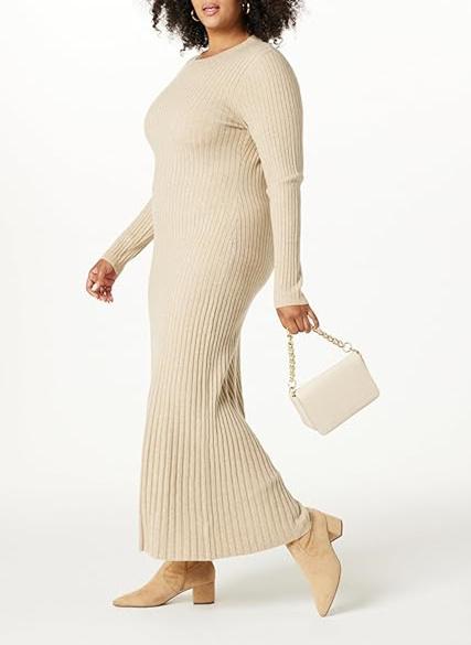 Solid Color Knit Maxi Dress
