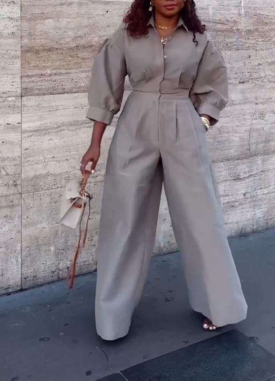 Lapel One Piece Suit