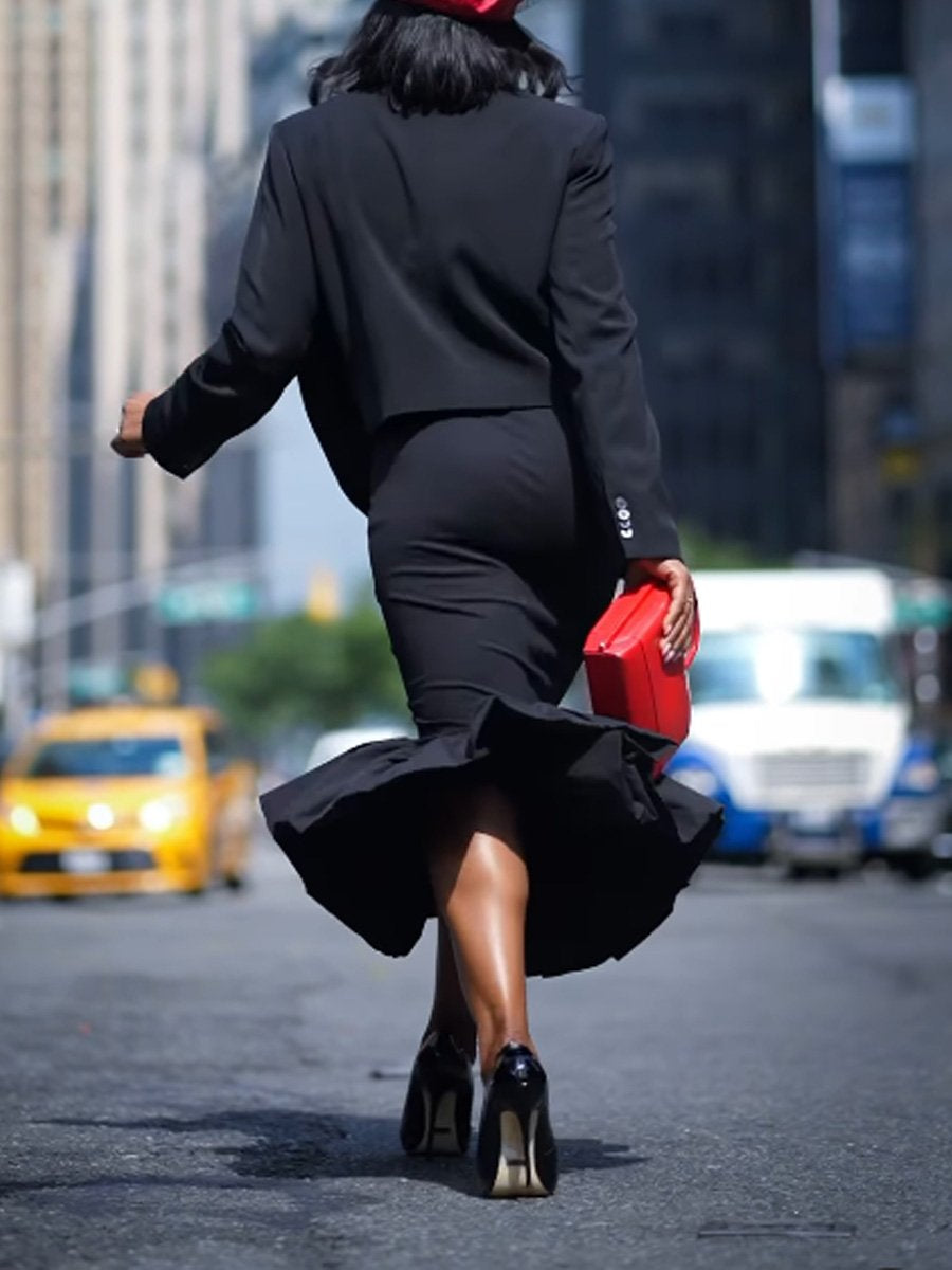 (⏰Big Sale)Fashion Bow Blazer & Mermaid Skirts