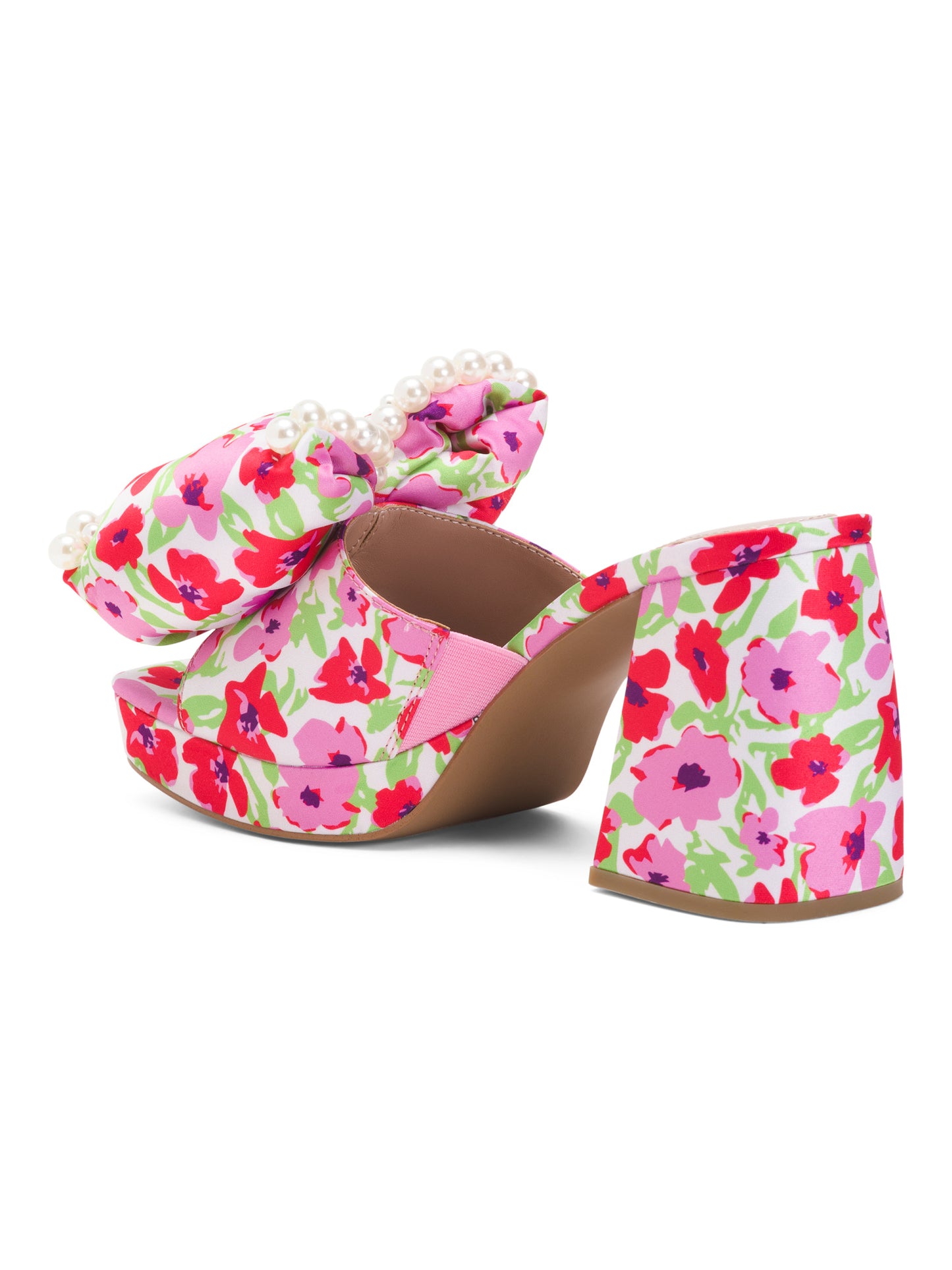 Floral Heeled Bow Sandals