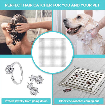 30 Pack Disposable Shower Drain Hair Catcher Mesh Stickers