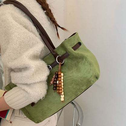 Vintage Large Capacity Suede Tote Bag Underarm Bag