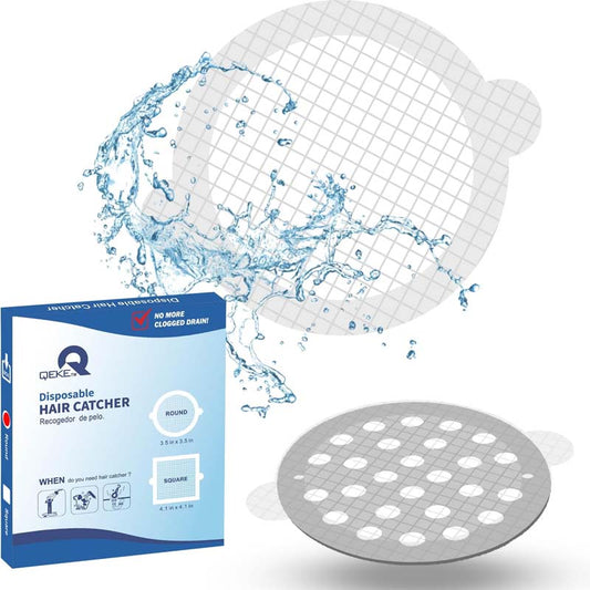 30 Pack Disposable Shower Drain Hair Catcher Mesh Stickers