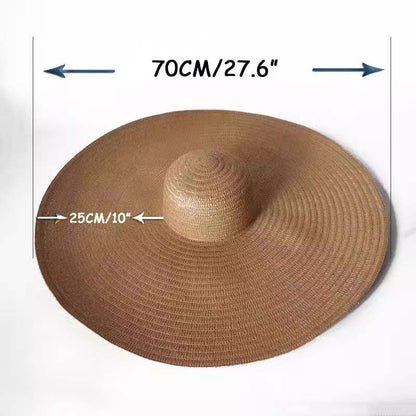 Seaside Beach Sun Hat Oversized Straw Hat