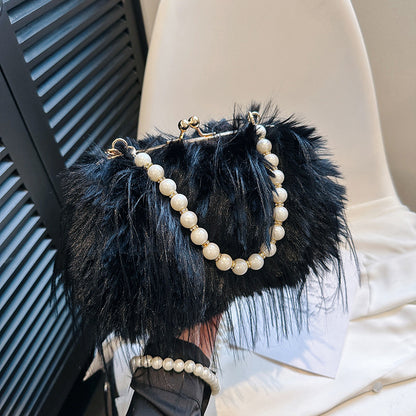 Pearl Feather Evening Clutch