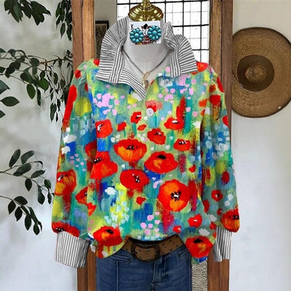 Adorable Ruffle Holiday Blouse