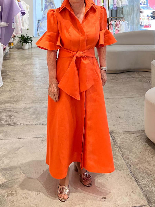Elegant Belted Maxi Dress
