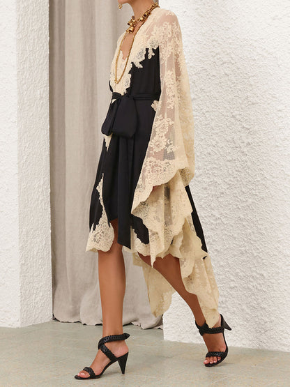 Elegant Lace Two Pieces Dress