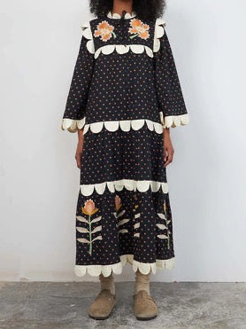 Dark Flowers Maxi Dress