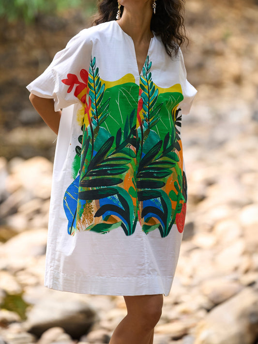Graphic Print Shirt Dress
