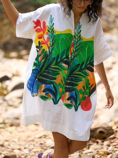 Graphic Print Shirt Dress