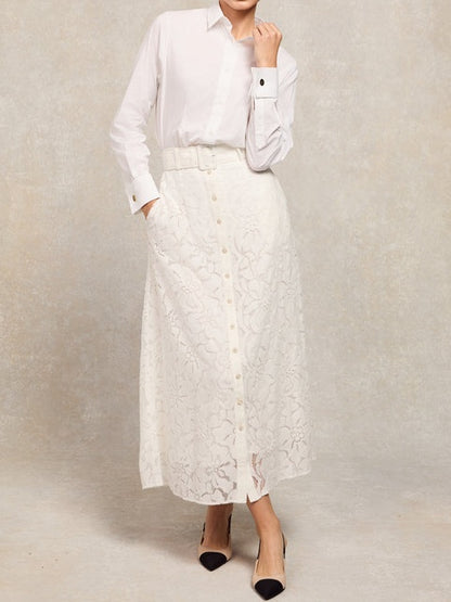 White Lace Skirt