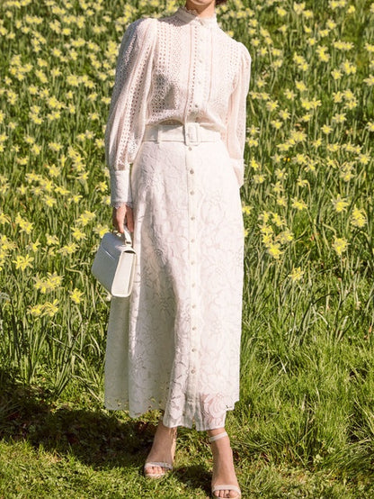 White Lace Skirt