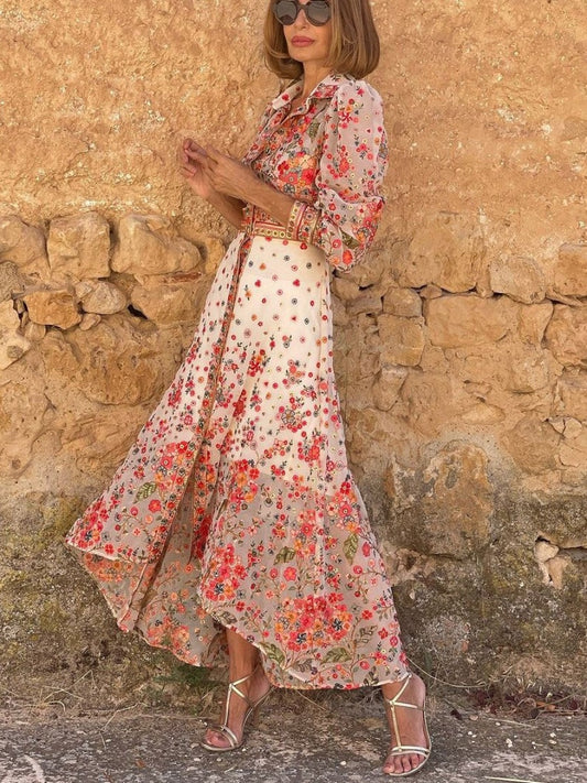 Floral Embroidered Maxi Dress