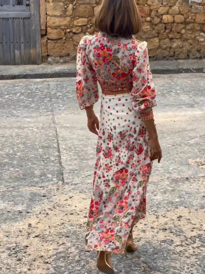 Floral Embroidered Maxi Dress