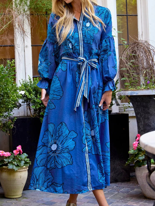 Blue Floral Maxi Dress