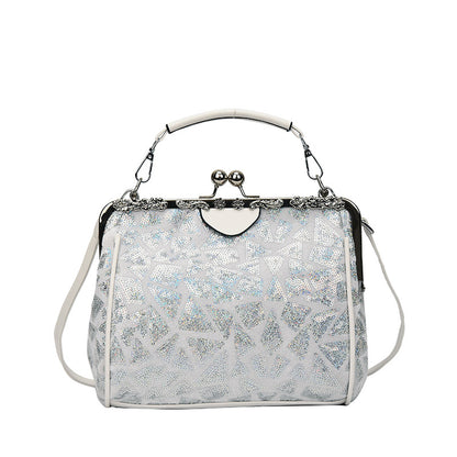 Sequin Geometric Pattern Handbag