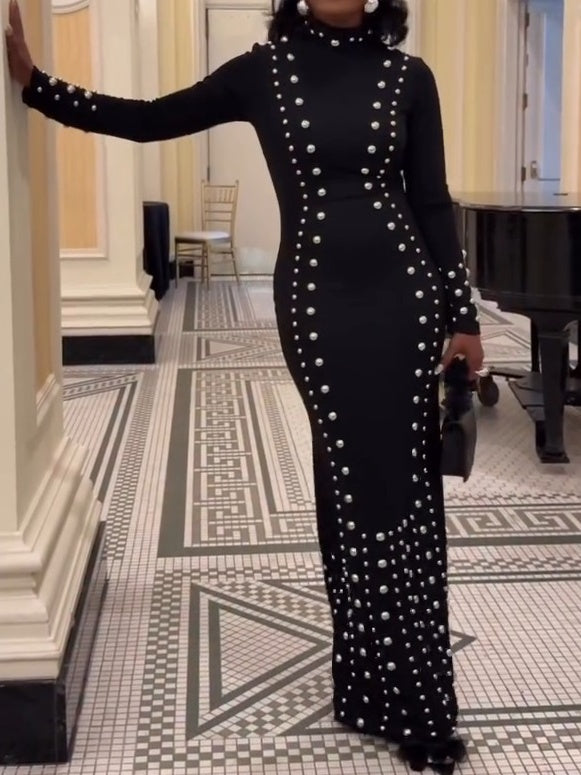 (⏰Last Day Promotion $10 OFF)-Vixen Studded Maxi Dress
