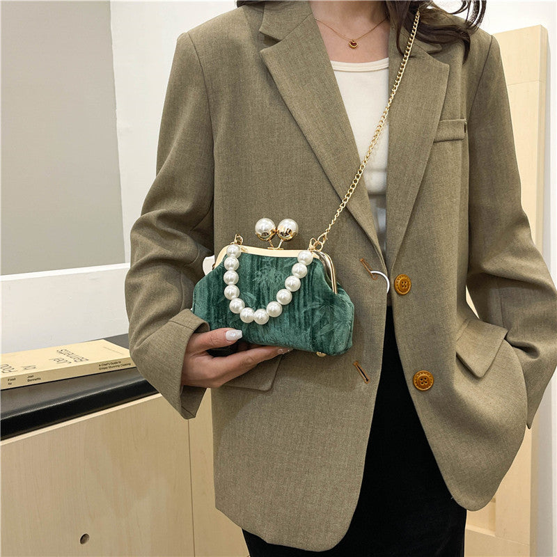Pearl Embellished Clutch Bag