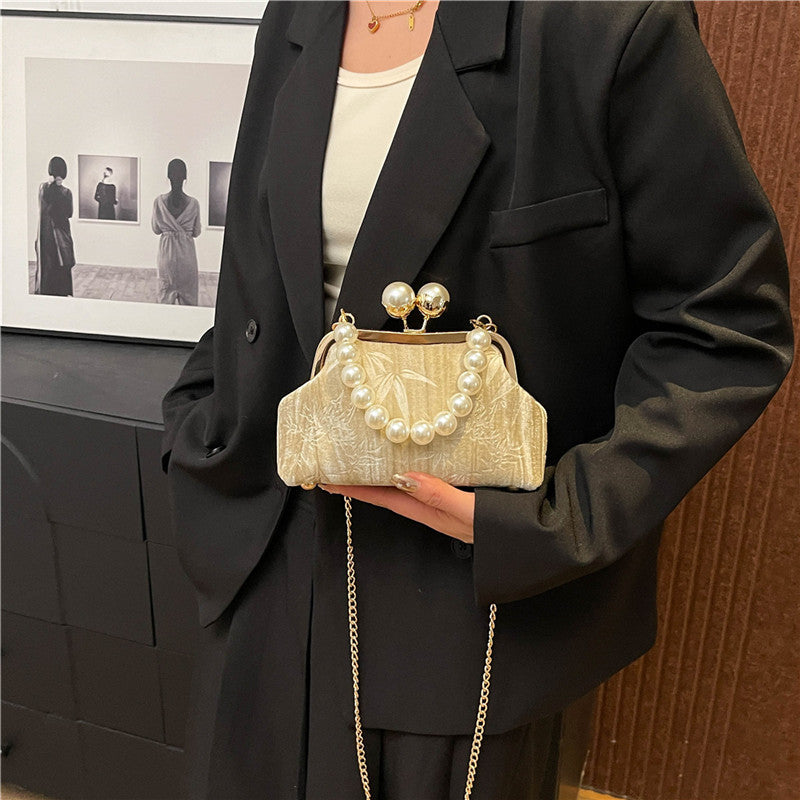 Pearl Embellished Clutch Bag