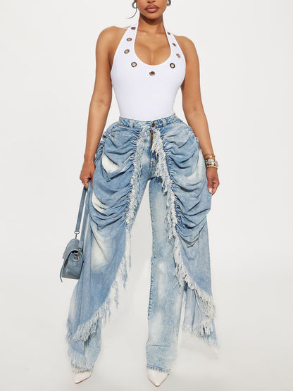 Distressed Denim Pants
