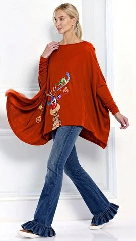 Attractive Boat Neck Animal Print Top
