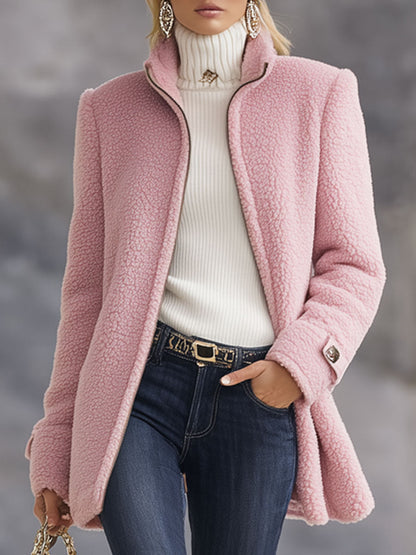 Polar Fleece Zip-Up Jacket Coat