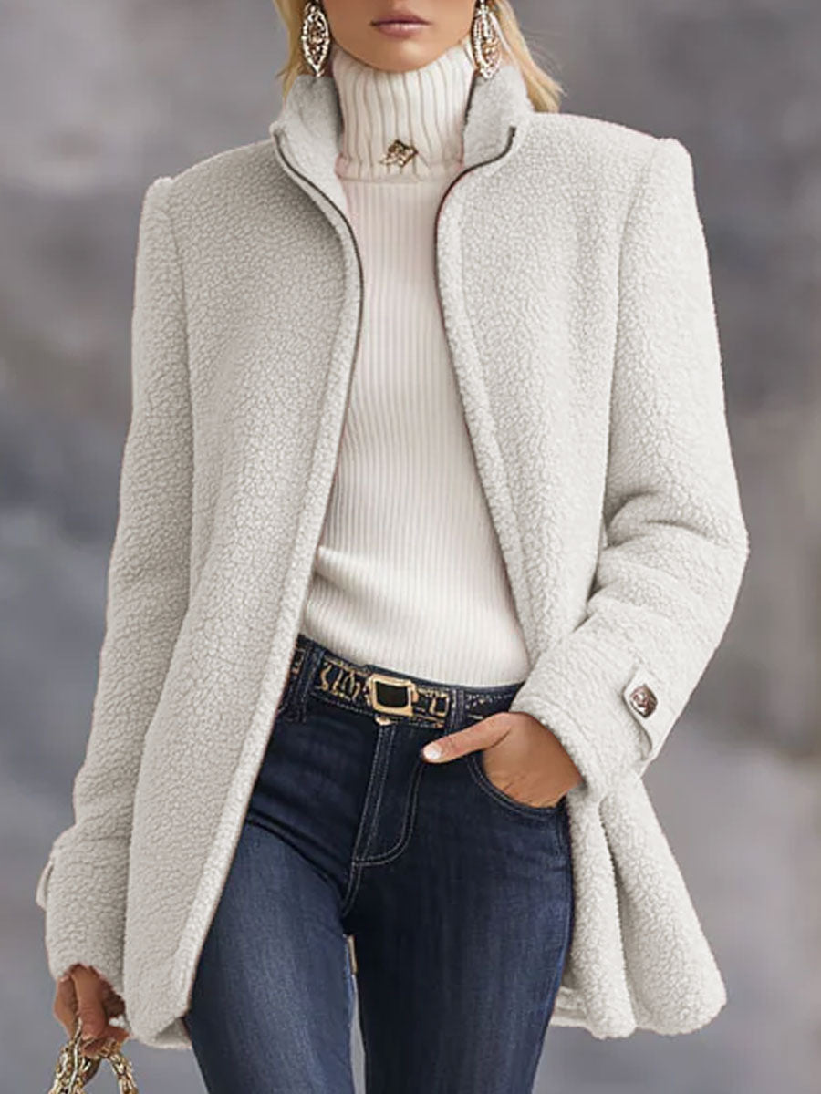 Polar Fleece Zip-Up Jacket Coat