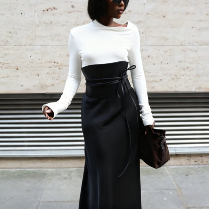 Black Long-Sleeve Fitted Top