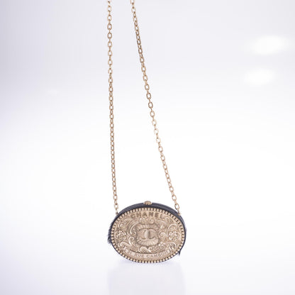 Vintage Black Leather & Pony-hair Crossbody Bag