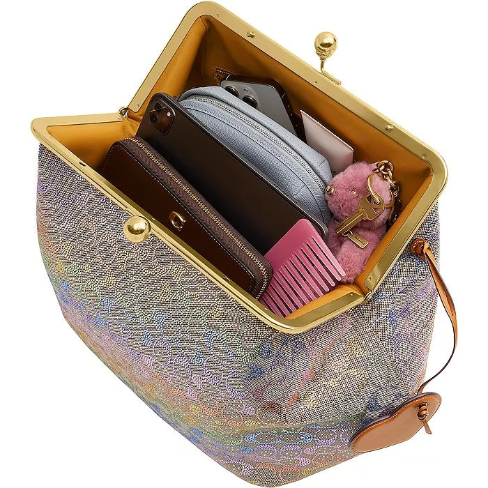 Rainbow Crystal Kisslock Bag