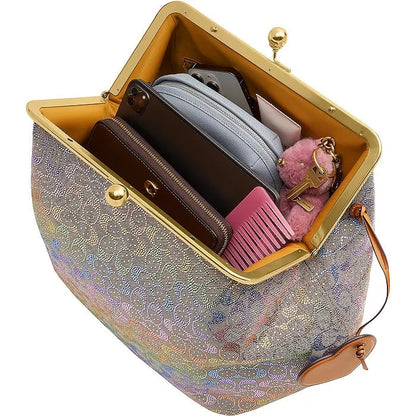 Rainbow Crystal Kisslock Bag