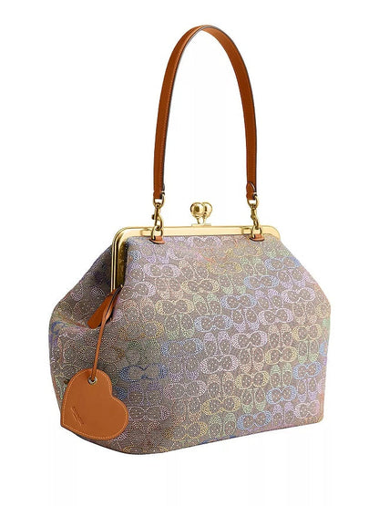 Rainbow Crystal Kisslock Bag