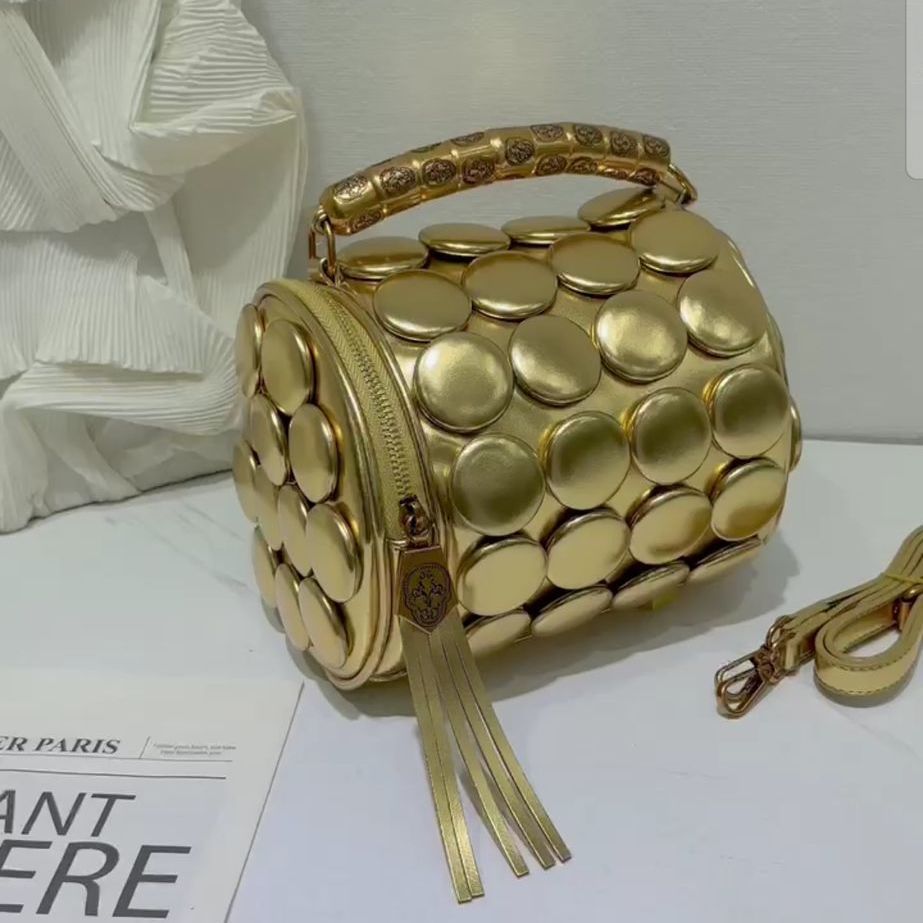 Bubble-Pattern Handbag