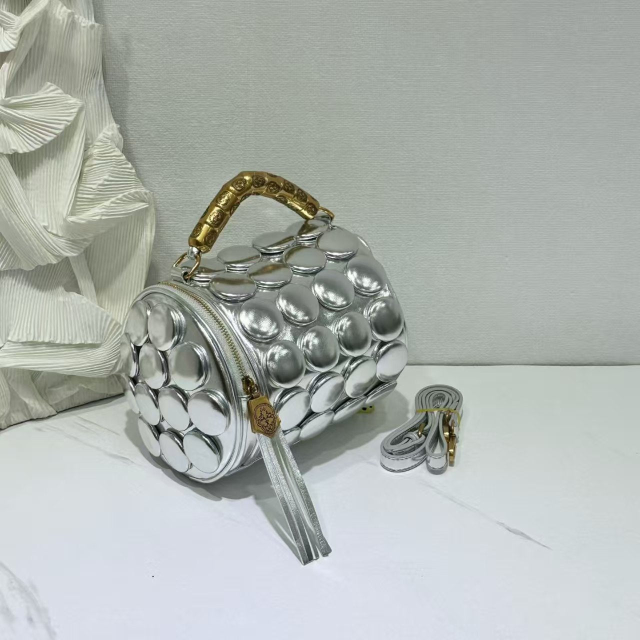Bubble-Pattern Handbag
