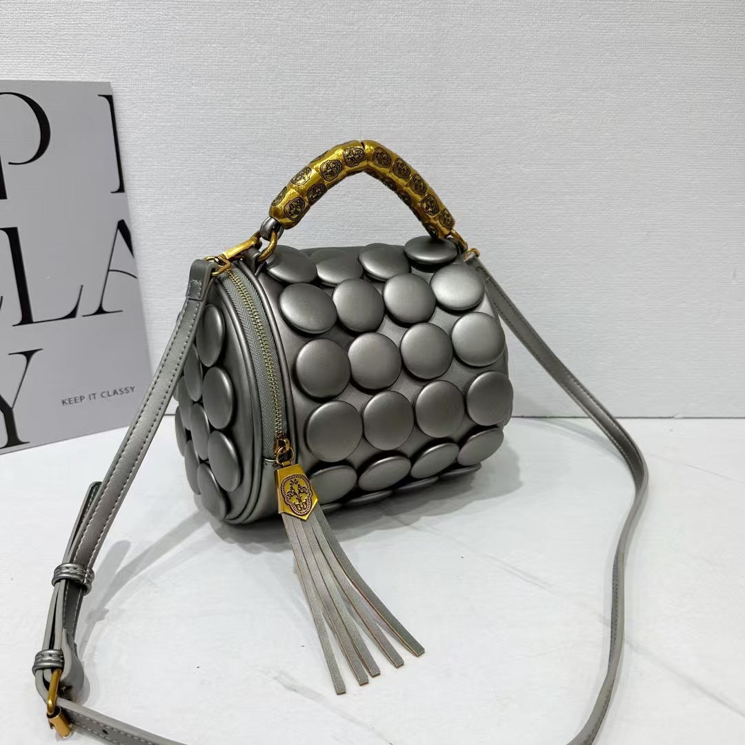Bubble-Pattern Handbag