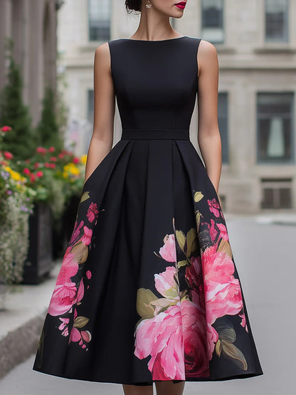 Elegant Floral-Printed Dress