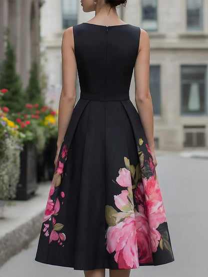 Elegant Floral-Printed Dress